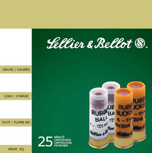 Sellier & Bellot SB410A Hunting  410 Gauge 2.50 3 Pellets 1/2 oz Spherical 000 Buck Shot 25 Bx/ 20 Case”