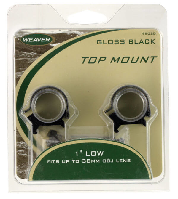 Weaver Mounts 49121 Top Mount 30mm Low Quick Detach Matte Black Aluminum/Steel
