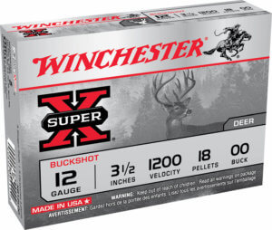 Winchester Ammo XB1200VP Super X 12 Gauge 2.75″ 18 Pellets 1325 fps 00 Buck Shot 15rd Box (Value Pack)