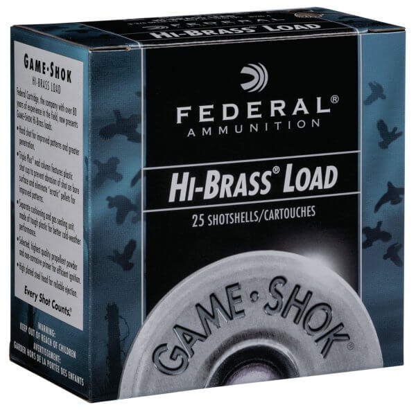 Federal H1265 Game-Shok High Brass 12 Gauge 2.75″ 1 1/4 oz 1330 fps 5 Shot 25rd Box