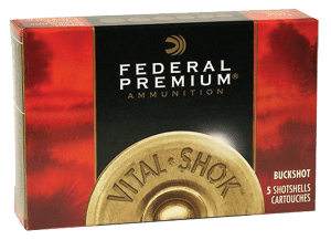 Federal P15400 Premium Magnum 12 Gauge 2.75″ 9 Pellets 1 1/8 oz 00 Buck Shot 5rd Box