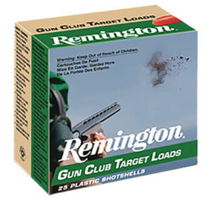 Remington Ammunition GC1218 Gun Club 12 Gauge 2.75″ 1 oz 8 Shot 25rd Box