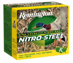 Remington Ammunition 20802 Nitro-Steel High Velocity 12 Gauge 3″ 1 1/4 oz 4 Shot 25rd Box
