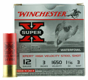 Winchester Ammo WEX123M3 Super X Xpert High Velocity 12 Gauge 3″ 1 1/16 oz 1650 fps 3 Shot 25rd Box