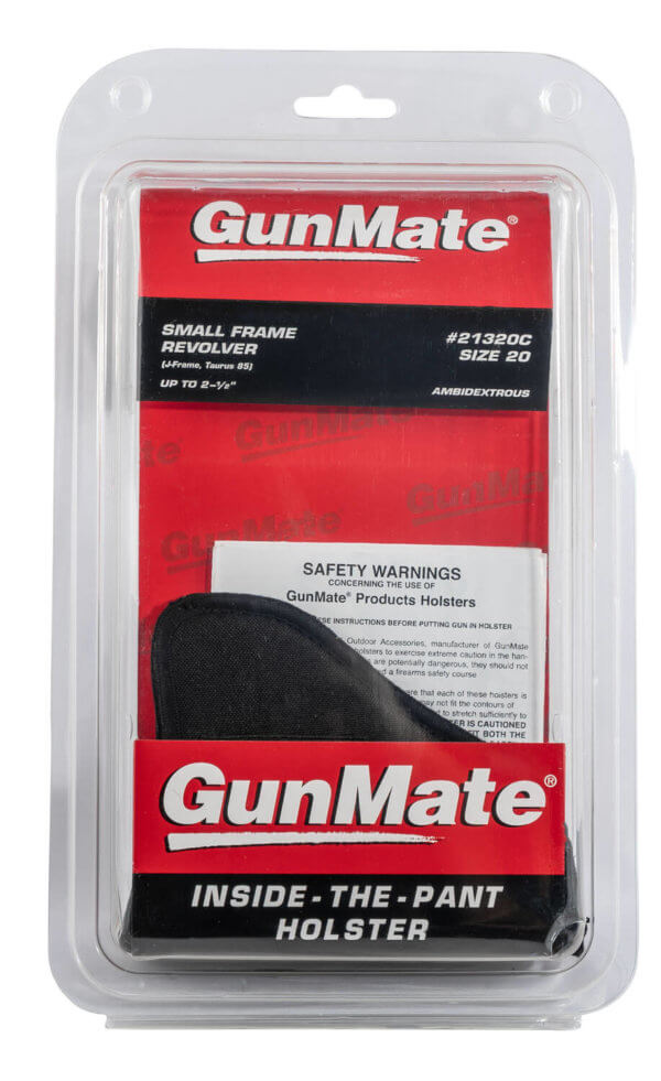 Uncle Mike’s 21310 GunMate Holster IWB Size 10 Black Tri-Laminate Belt Clip Fits Large Frame Pistol Fits 4″ Barrel Ambidextrous
