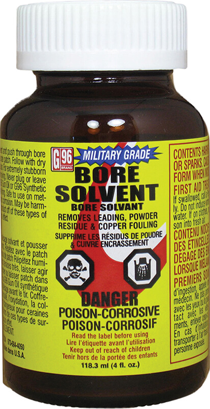 G96 1108 Military Grade Bore Solvent Removes Powder  Lead  Plastic Fouling 4 oz Jar