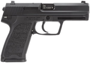 HK 81000328 USP V7 LEM 45 ACP Caliber with 4.41″ Barrel 10+1 Capacity Overall Black Finish Serrated Trigger Guard Frame Serrated Steel Slide Polymer Grip & No Manual Safety Includes 2 Mags