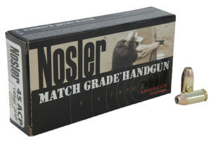 Nosler 39123 Defense Handgun 40 S&W 200 gr Bonded Performance Jacketed Hollow Point 20rd Box