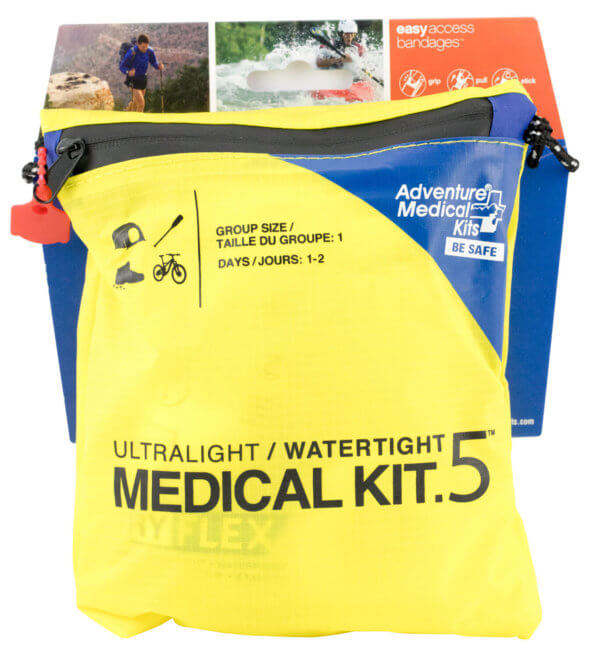 Adventure Medical Kits 01250292 Ultralight / Watertight #5 Medical Kit First Aid Watertight Yellow Nylon
