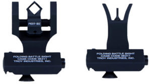 Troy Ind SSIG45SMDBT00 45 Degree Offset BattleSight Set M4 Front& Diopter Rear  Black Hardcoat Anodized