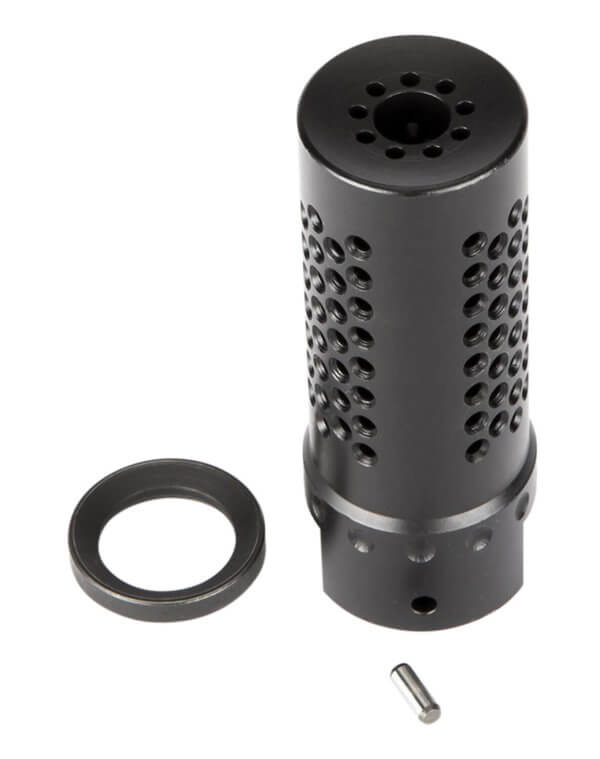 Spikes Tactical SBV1017 Dynacomp Extreme Muzzle Brake Black Nitride 416R Stainless Steel with 1/2-28 tpi Threads & 2.25″ OAL for 5.56x45mm NATO”