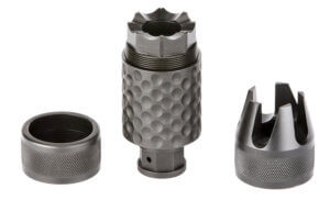 Spikes Tactical SBV1017 Dynacomp Extreme Muzzle Brake Black Nitride 416R Stainless Steel with 1/2-28 tpi Threads & 2.25″ OAL for 5.56x45mm NATO”