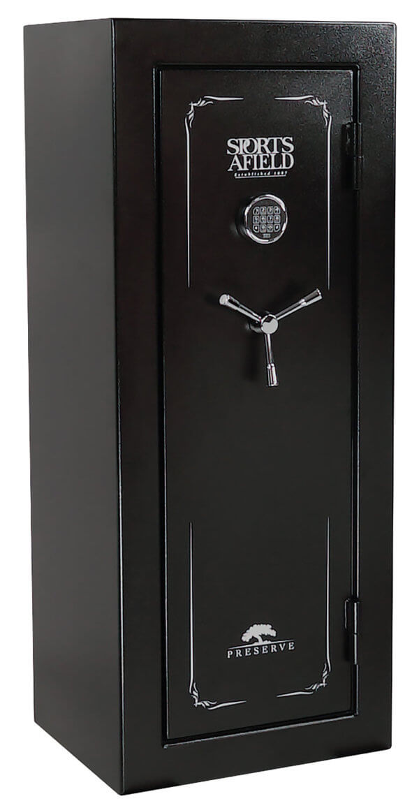 Sports Afield SECSA5940P Preserve SA5940P Keypad/Key Entry Black Textured Steel Holds 40 + 8 59 H x 40″ W x 22″ D Fireproof- Yes”