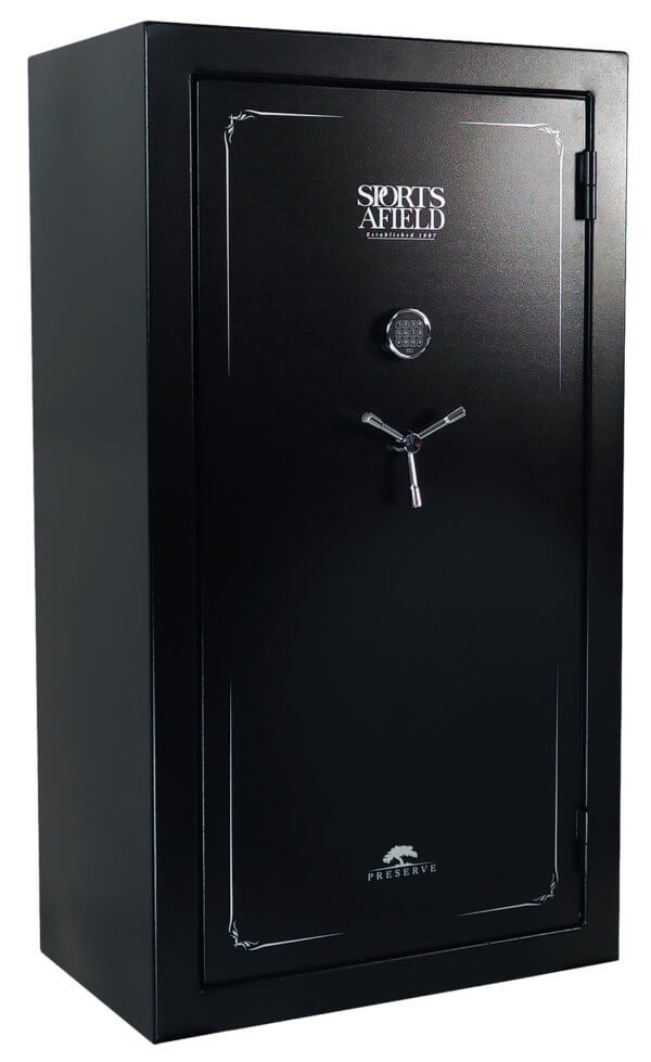 Sports Afield SECSA7240P Preserve SA7240P Keypad/Key Entry Black Steel Holds 60 + 8 72 H x 40″ W x 25″ D Fireproof- Yes”