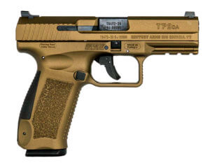 Century HG4873BN TP9DA 9mm Luger 4.07″ 18+1 Burnt Bronze Cerakote Burnt Bronze Interchangeable Backstrap Grip