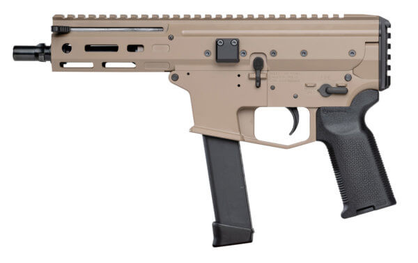 Angstadt Arms AAMDP09PF6 MDP-9 9mm Luger 5.85″ Flat Dark Earth Black Polymer Grip Optics Ready