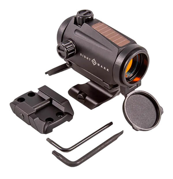 Sightmark SM26041 Element Mini Solar Powered Red Dot Sight Red Dots Matte Black 1x22mm 3 MOA Red Dot Reticle