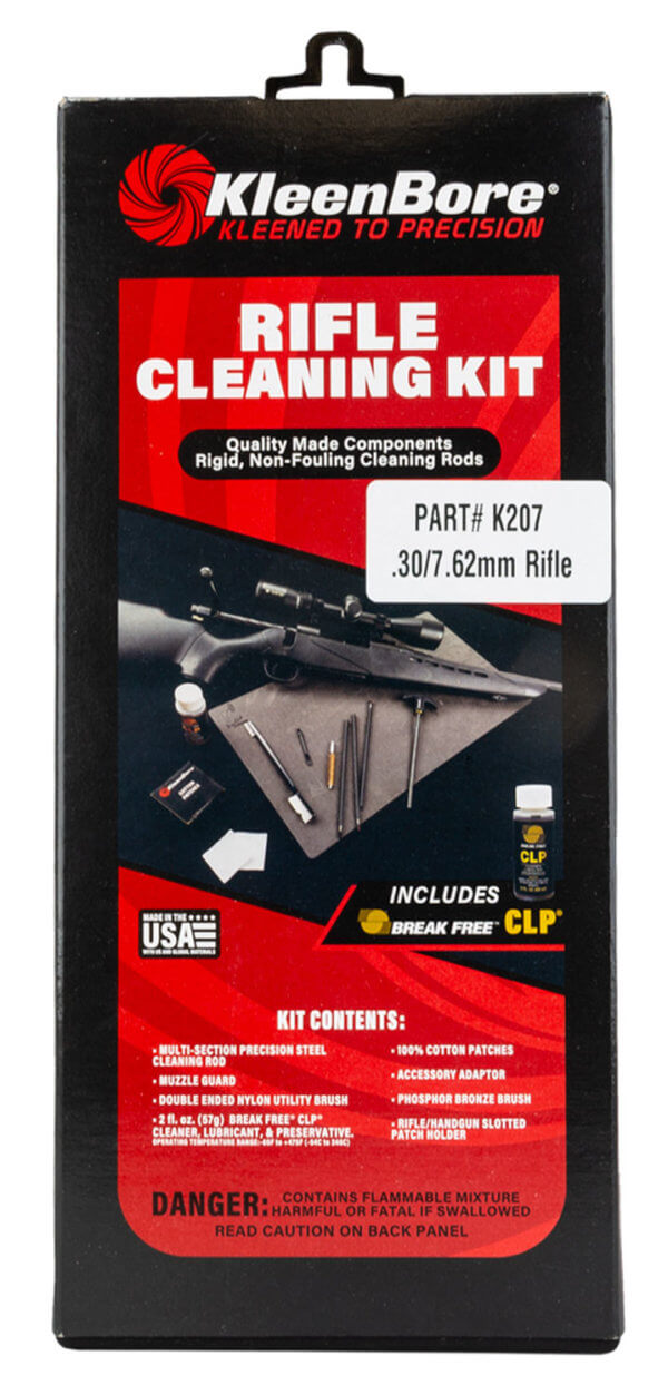 KleenBore K207 Rifle Classic Cleaning Kit .30/ .308/ .300 Blackout/ 7.62mm Cal