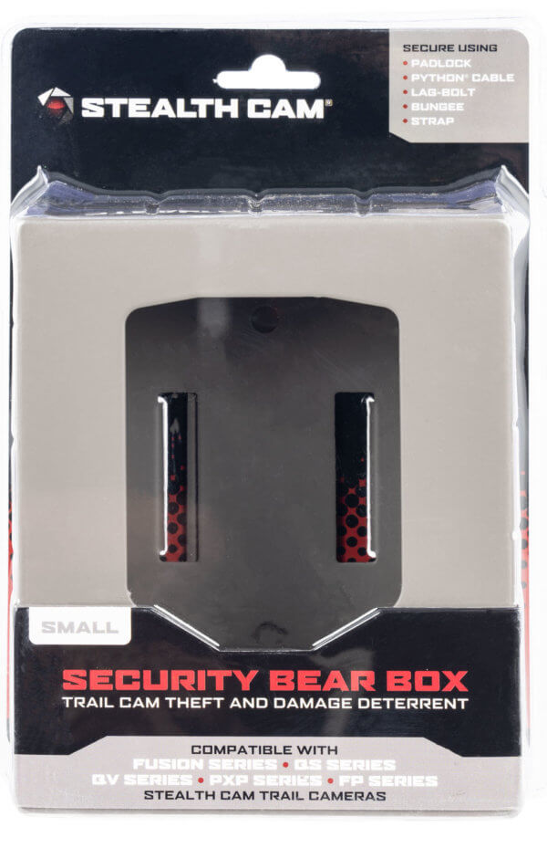 Stealth Cam STCBBSM Bear Security Box Fits Fusion/QS/QV/PX/GMAX/XV Camera Series Small Gray Powder Coated Steel