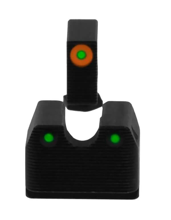 Rival Arms RA4A231G In-Line MOS Night Sights for G17/G19 Black | Green Tritium Orange Ring Front Sight Green Tritium White Ring Rear Sight