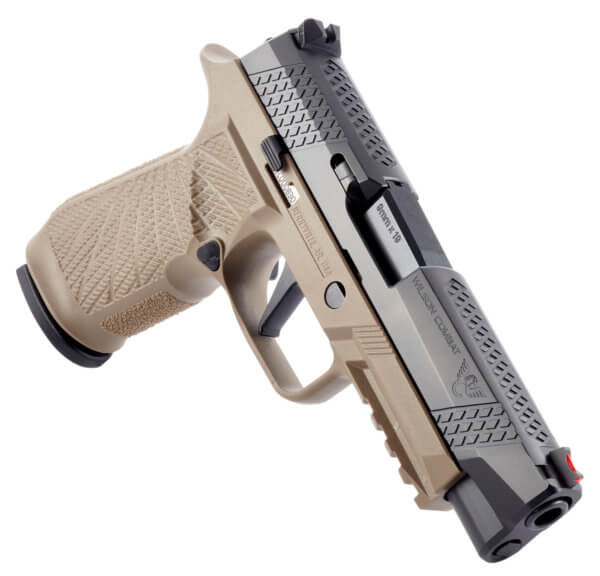 Wilson Combat SIGWCP320F9TATC P320  9mm Luger Caliber with 4.70 Barrel  17+1 Capacity  Tan Finish Picatinny Rail/ Action Tuned Curved Trigger Frame  Serrated Black DLC Stainless Steel Slide & Polymer Grip”
