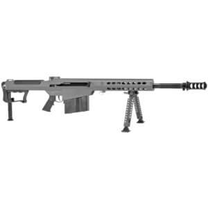 Barrett 18068 M107A1 50 BMG 20″ 10+1 Tungsten Gray Cerakote Tungsten Gray Fixed with Sorbothane Recoil Pad Stock Black Polymer Grip