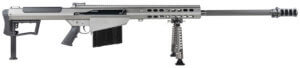 Barrett 18067 M107A1 50 BMG 29″ 10+1 Tungsten Gray Cerakote Tungsten Gray Fixed with Sorbothane Recoil Pad Stock Black Polymer Grip