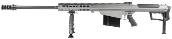 Barrett 18067 M107A1 50 BMG 29″ 10+1 Tungsten Gray Cerakote Tungsten Gray Fixed with Sorbothane Recoil Pad Stock Black Polymer Grip