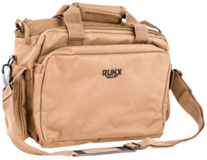 Rukx Gear ATICTRBG Tactical Range Bag Water Resistant Green 600D Polyester with Hidden Handgun Pocket Mag & Ammo Storage Non-Rust Zippers & Carry Handle 16″ x 7.50″ x 10.50″ Interior Dimensions