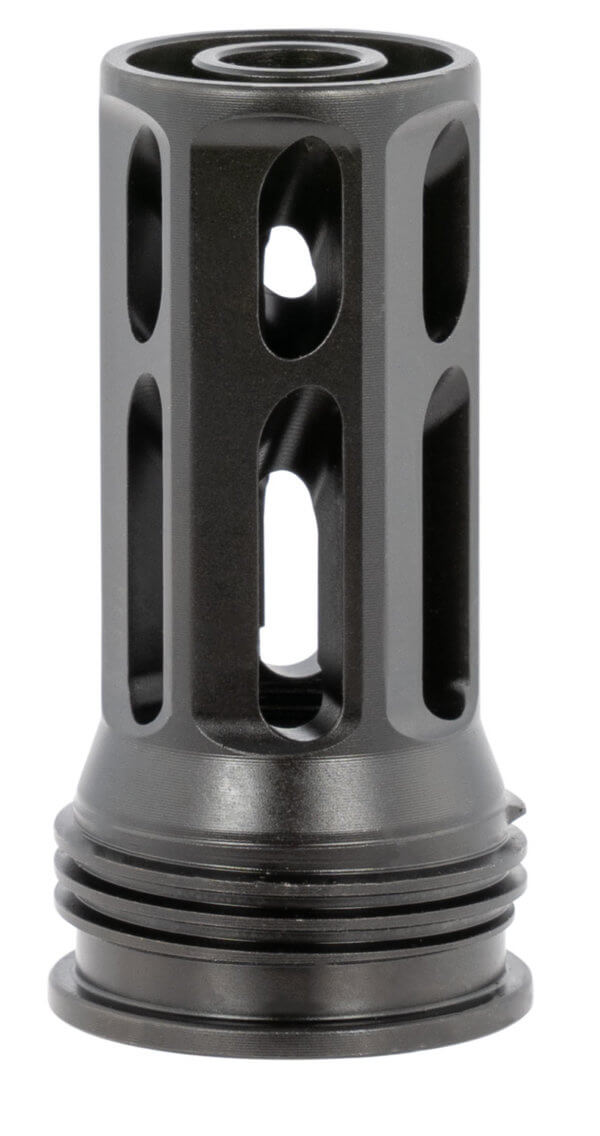 Huxwrx 1628 QD 762 Muzzle Brake Black with 1/2-28 tpi Threads &  2.30″ OAL for 30 Cal AR-Platform”