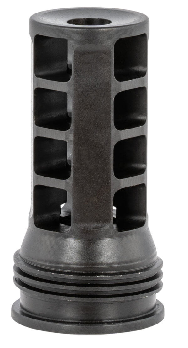 Huxwrx 1646 QD 338 Muzzle Brake Black with 5/8-24 tpi Threads &  2.30″ OAL for 338 Cal AR-Platform”