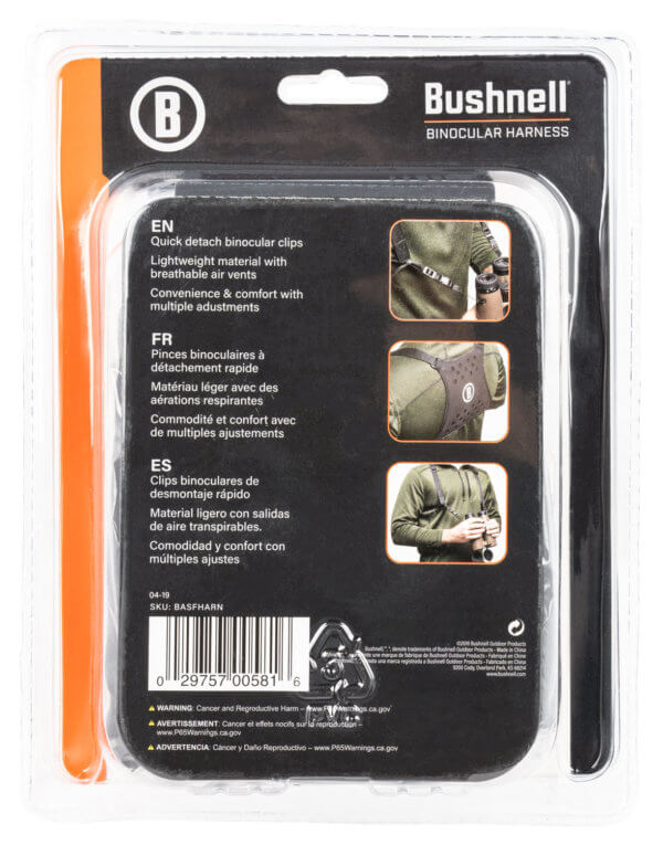 Bushnell BASFHARN Universal Binocular Harness Black Mesh Quick Release