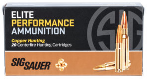 Sig Sauer E6MMCH120 Elite Copper Hunting 6mm Creedmoor 80 gr 3300 fps Copper Solid 20rd Box