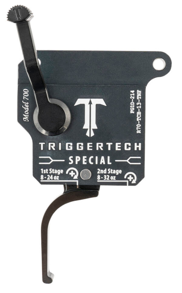 TriggerTech R70TCB13TBP Special Two-Stage Pro Curved Trigger with 1-3.50 lbs Draw Weight & Matte Gray w/Black Parts Finish for Remington 700 Right