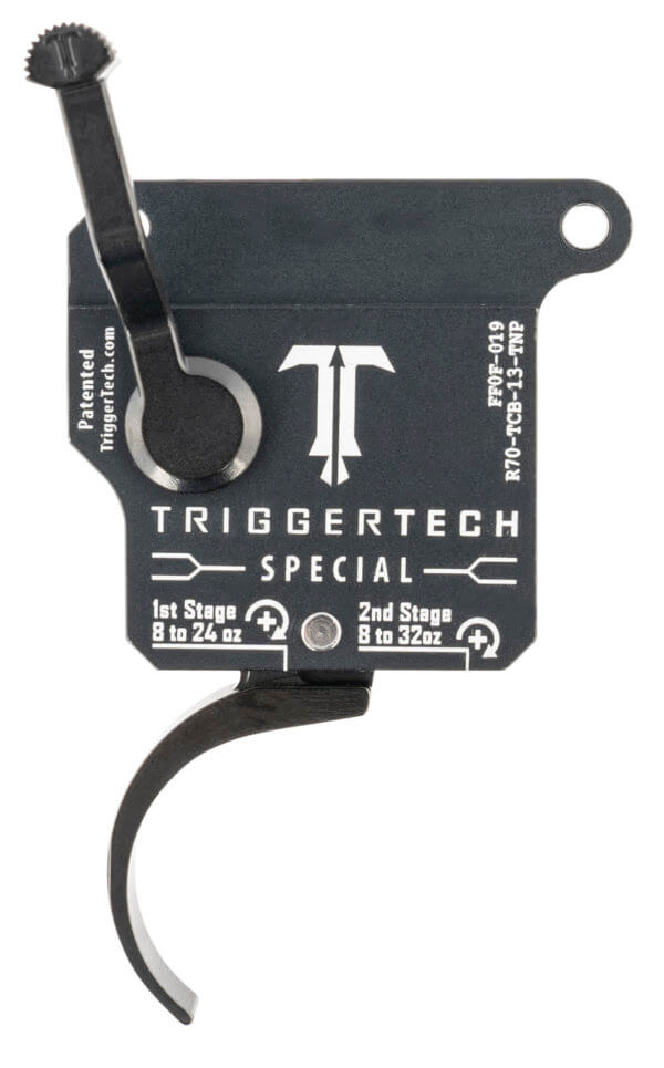 TriggerTech R70TCB13TNP Special Two-Stage Pro Curved Trigger with 1-3.50 lbs Draw Weight & Matte Gray w/Black Parts Finish for Remington 700 Right