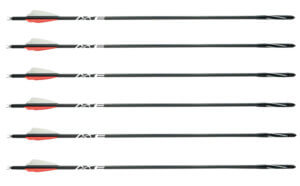 Axe Crossbows AX10001 AX405  Black/Red/White 17.50 Aluminum 6 Pack”