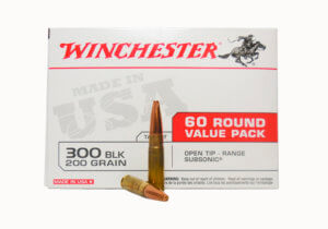 Winchester Ammo USA300BXVP USA 300 Blackout 200 gr 1060 fps Open Tip Range Subsonic 60rd Box (Value Pack)