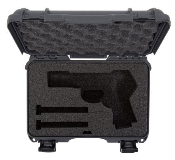 Nanuk 909-CLASG7 909 Classic Gun Case Waterproof Graphite Resin with Closed-Cell Foam Padding 11.44″ L x 7″ W x 3.68″ H Interior Dimensions