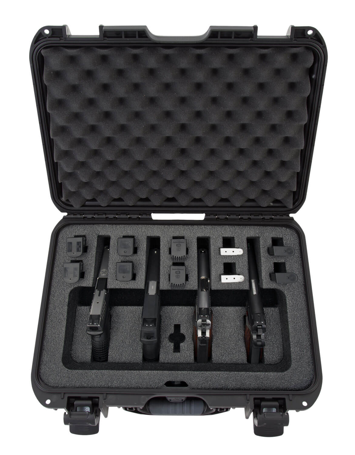 Nanuk 925-4UP1 925 4 UP Pistol Case Waterproof Black Resin with Closed-Cell Foam  Padding 17″ L x 11.80″ W x 6.40″ H Interior Dimensions – GunStuff