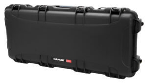Nanuk 9901001 990  made of Polymer with Black Finish  Foam Padding  Wheels & Handle for Tactical Rifle/Takedown Shotgun 44 L x 14.50″ W x 6″ H Interior Dimensions”