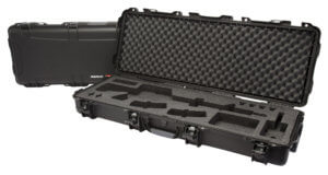 Nanuk 990-AR01 990 Black Polymer with Foam Padding Lockable Latches & Wheels for AR-15/4 Handguns 44″ L x 14.50″ W x 6″ H Interior Dimensions