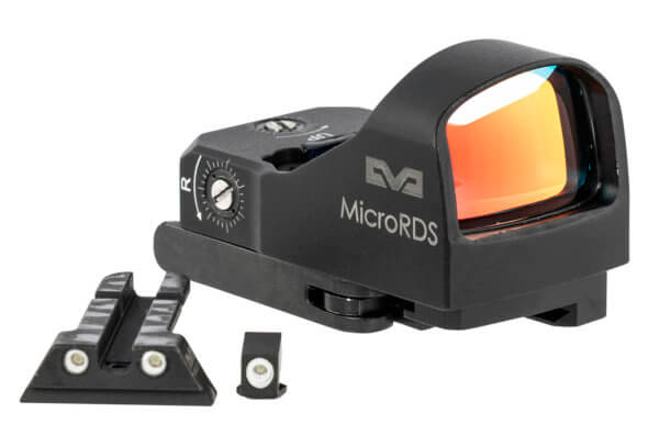 Meprolight USA 88070500 MicroRDS Black 23x17mm 3 MOA Red Dot Illuminated Reticle Fits Glock