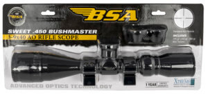 BSA 45039X40AOWRTB Sweet 450 Bushmaster Matte Black 3-9x40mm AO 1″ Tube 30/30 Reticle Features Weaver Rings