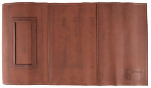 Birchwood Casey 30225 Handgun Service Mat made of Brown Leather with Integrated Parts Tray 13″ x 23.50″ Dimensions