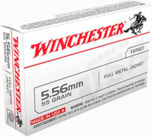 Winchester Ammo WM193K USA M193 Lake City 5.56x45mm NATO 55 gr 3180 fps Full Metal Jacket (FMJ) 20rd Box