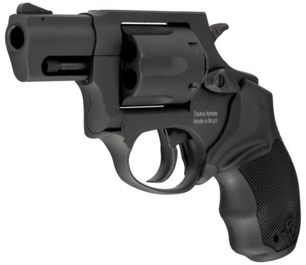 Taurus 285621 856 *CA Compliant 38 Special 2″ Barrel 6rd Capacity Cylinder Overall Matte Black Metal Finish Finger Grooved Black Rubber Grip