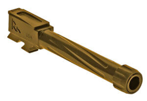 Rival Arms RA20P001E Precision Drop-In Barrel 9mm Luger 3.10″ Gold PVD Finish 4340H Steel Material for Sig P365