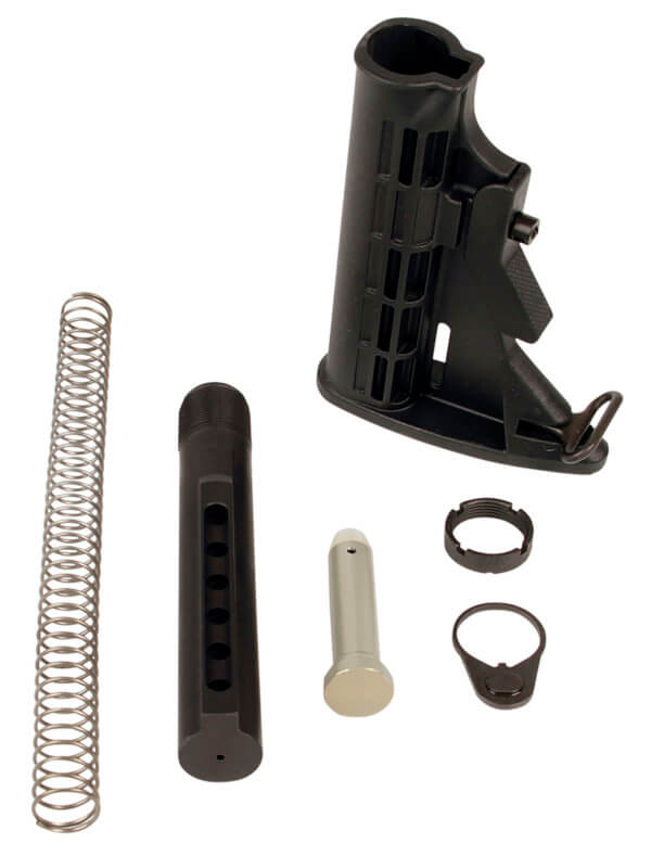 LBE Unlimited MILSTKKT Complete Mil-Spec Stock Kit 6 Position Black Synthetic for AR-15 M4