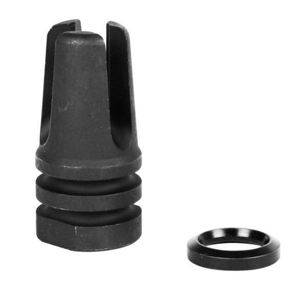 LBE Unlimited ARFH3PNG Three Prong Flash Hider Black 1215 Steel with 1/2-28 tpi Threads for 5.56x45mm NATO AR-15″