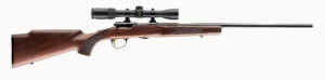 Browning 025251270 T-Bolt Target/Varmint 17 HMR 10+1 16.50″ Bull Barrel  Removeable Muzzle Brake  Blued Steel Receiver  Satin Black Walnut Stock With Monte Carlo Comb  Optics Ready  Scope NOT Included